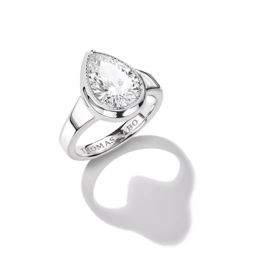 Thomas Sabo Elyndra Sterling Silver Zirconia Ring TR2522-051-14