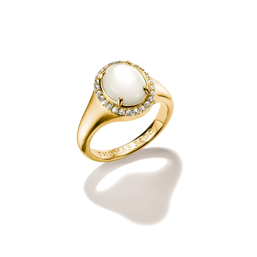Thomas Sabo 18k Gold Plated Fluid Elegance Ring TR2542-M01-14