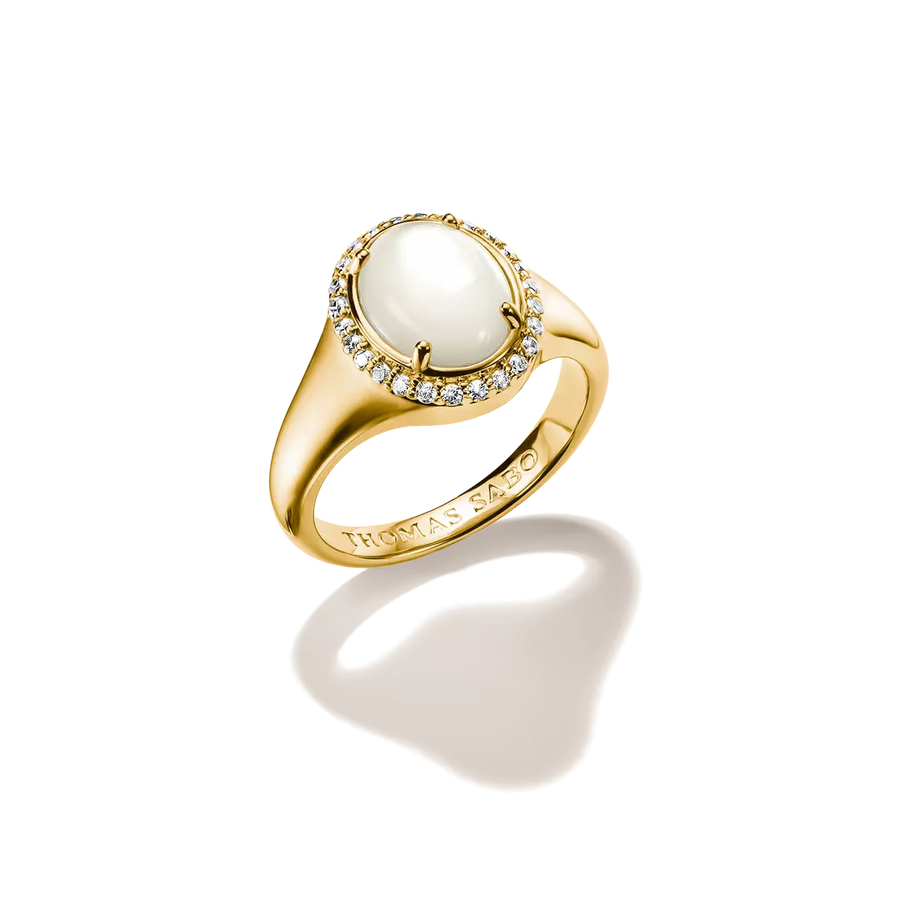 Thomas Sabo 18k Gold Plated Fluid Elegance Ring TR2542-M01-14