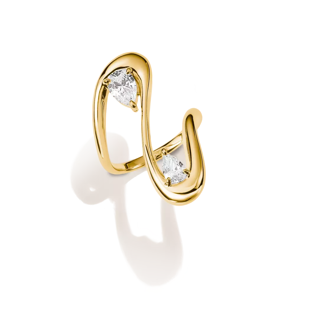 Thomas Sabo 18k Gold Plated Fluid Elegance Ring TR2545-M01-14