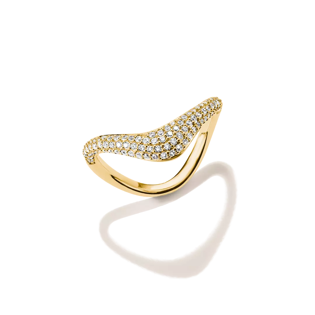 Thomas Sabo 18k Gold Plated Fluid Elegance Ring TR2546-M01-14