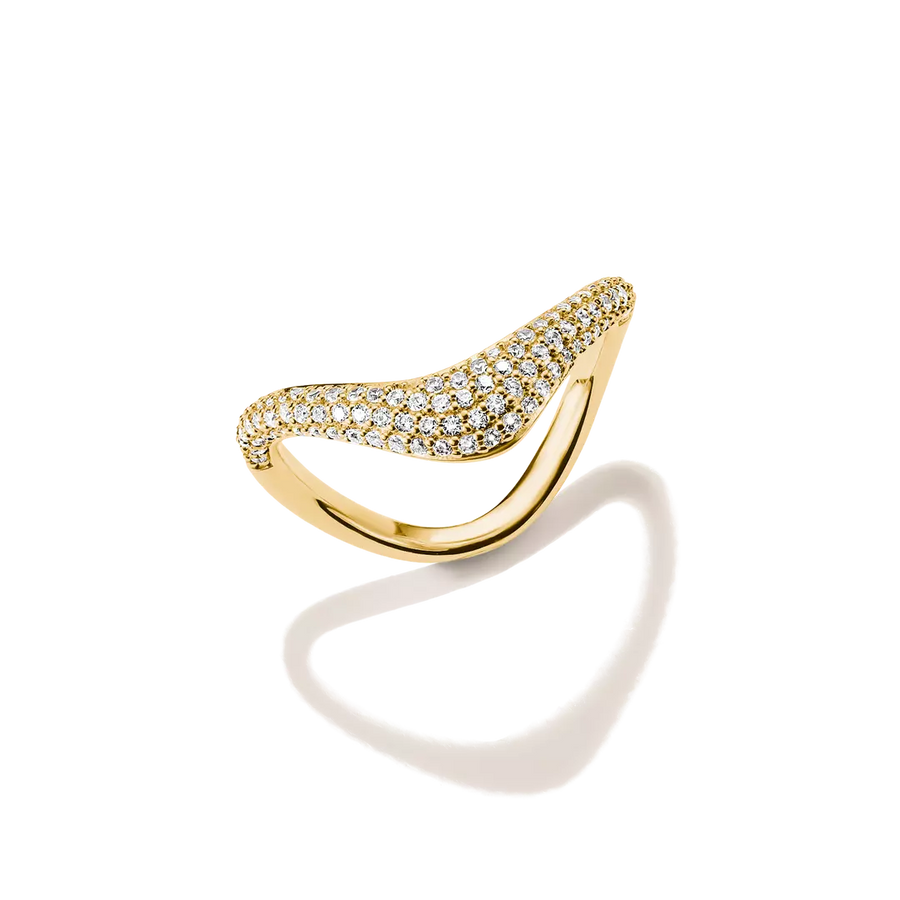 Thomas Sabo 18k Gold Plated Fluid Elegance Ring TR2546-M01-14