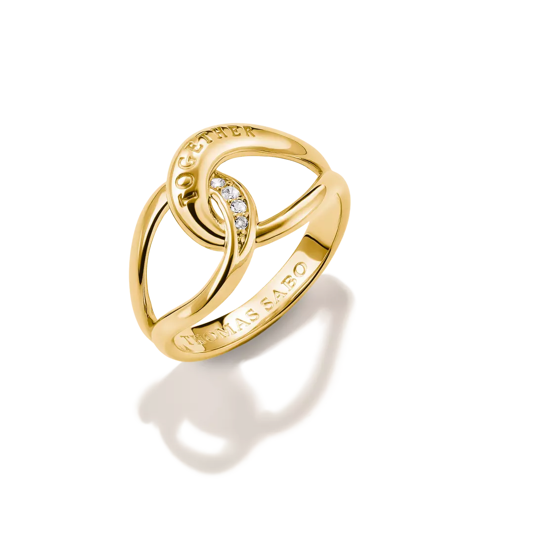 Thomas Sabo 18k Gold Plated Together Ring TR2547-M01-14