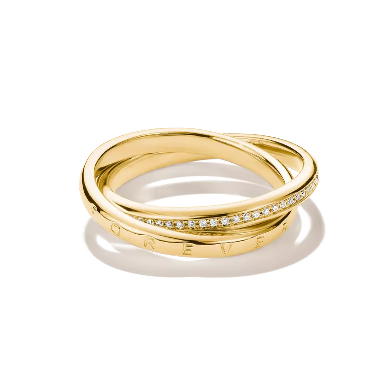 Thomas Sabo 18k Gold Plated Together Double Ring TR2548-M01-14