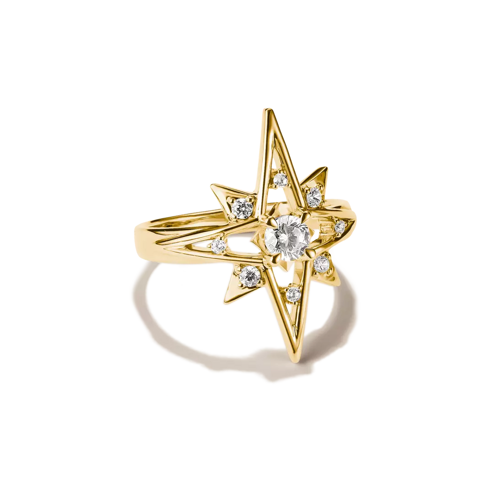 Thomas Sabo Midnight Sky 18ct Gold Plated Ring TR2550-M01-14
