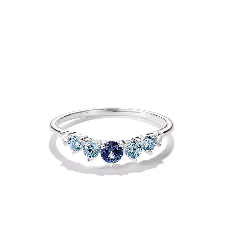 Thomas Sabo Midnight Sky Sterling Silver  Blue Crystal Zirconia Ring TR2551-166-1