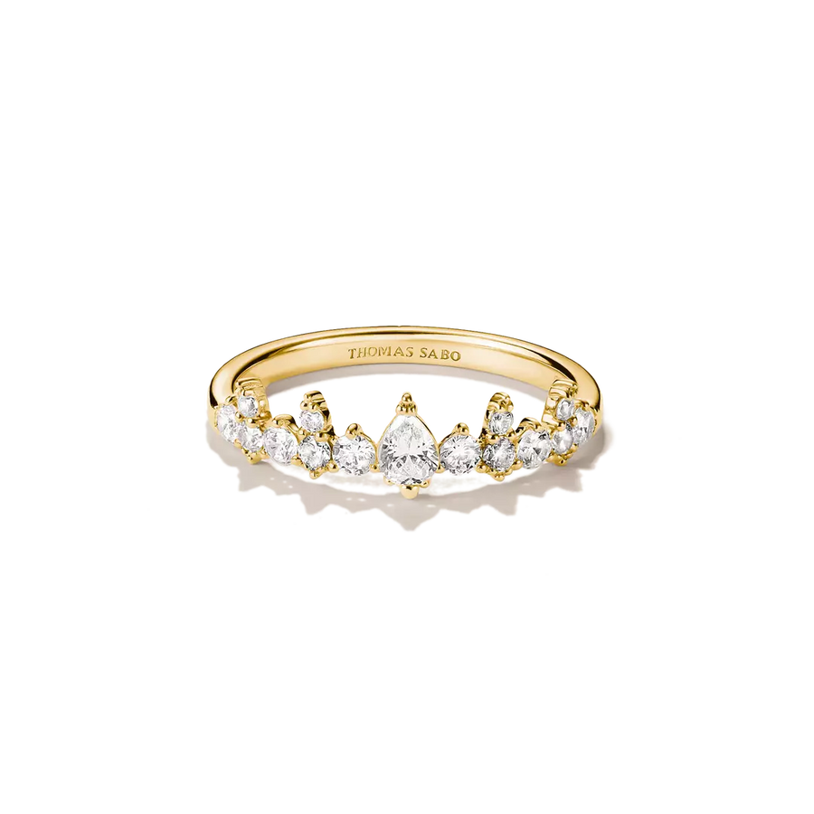 Thomas Sabo Midnight Sky 18ct Gold Plated Ring TR2552-M01-14