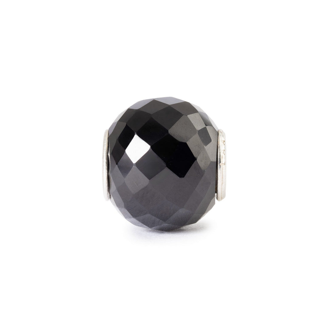Trollbeads Round Black Onyx Facet Gemstone Bead TSTBE-00054