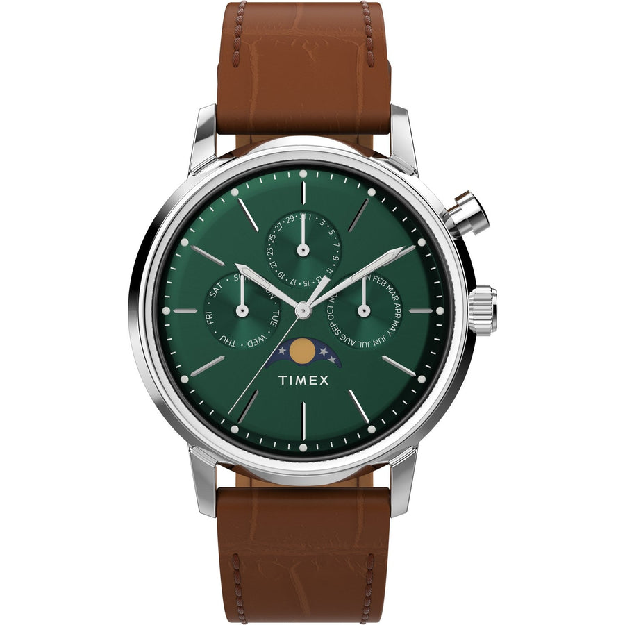 Timex Mens Marlin Stainless Steel Green Dial Watch TW2W51000
