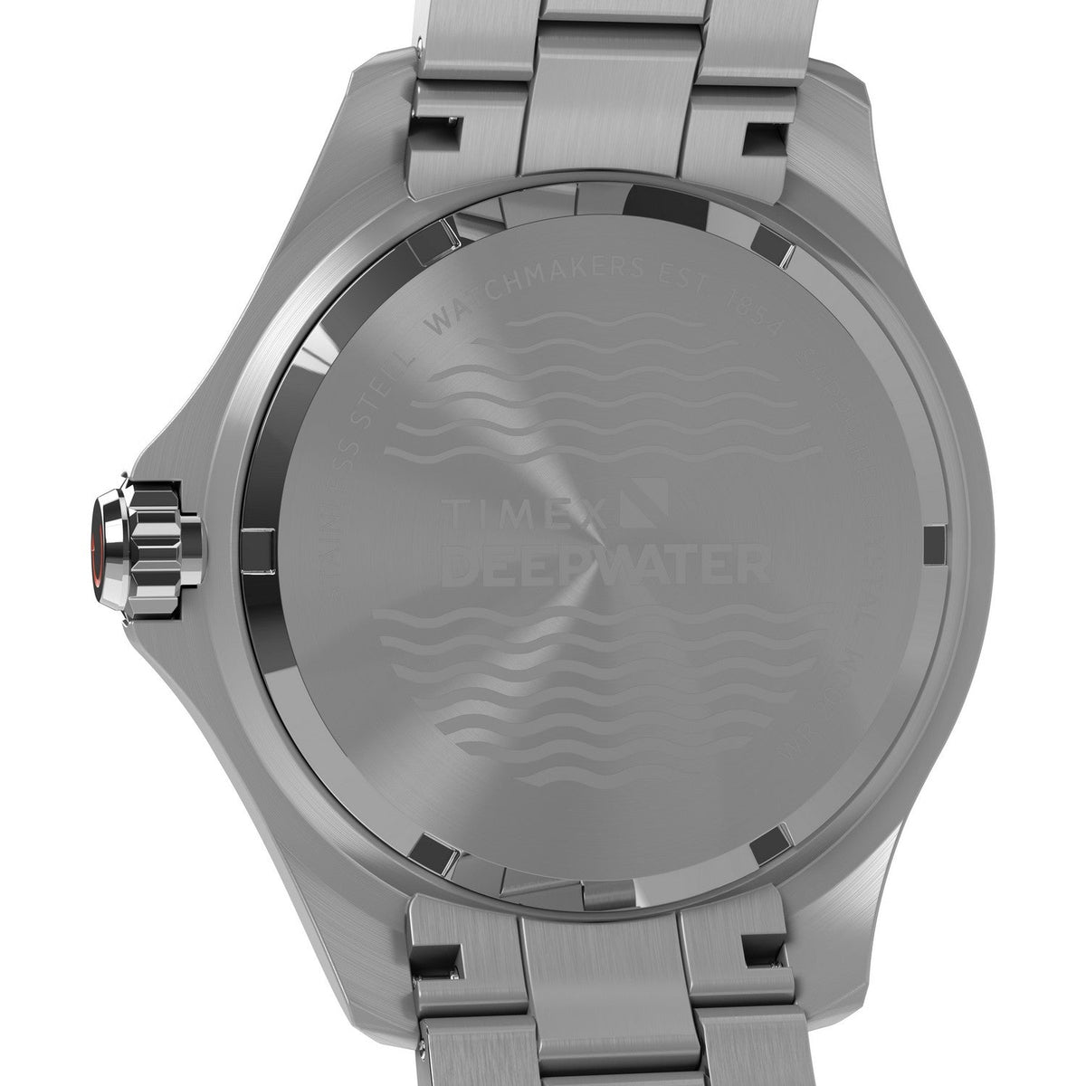 Timex Mens Deep Water Stainless Steel Black Dial Watch TW2W82000
