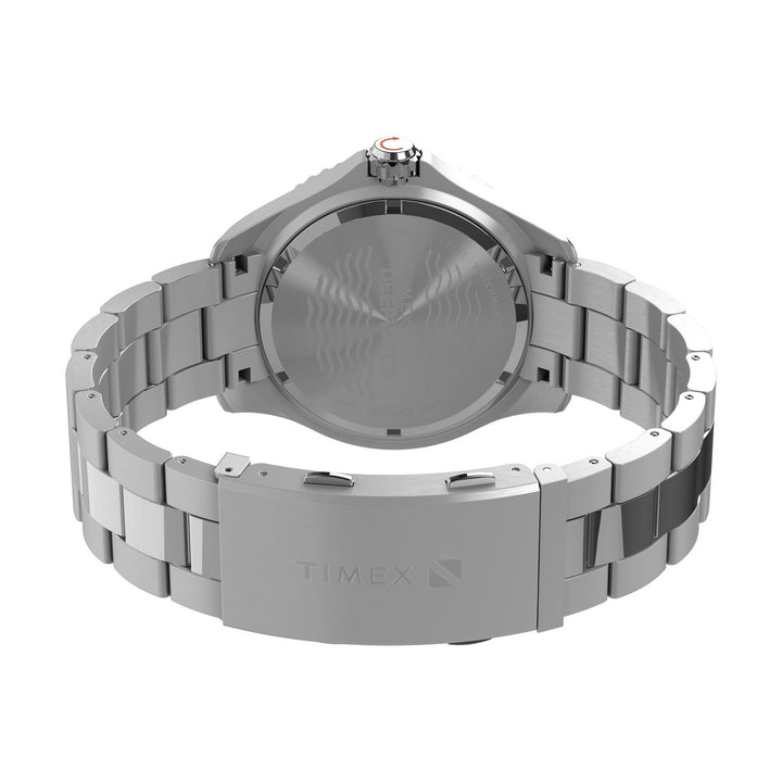 Timex Mens Deep Water Stainless Steel Black Dial Watch TW2W82000