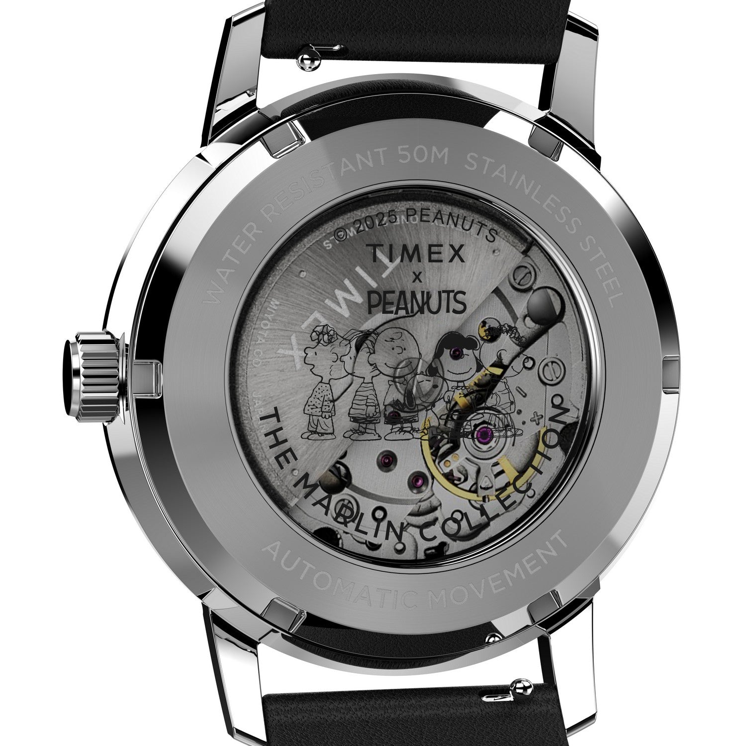 Timex Mens Peanuts Stainless Steel Silver-Tone Dial Watch TW2W87200