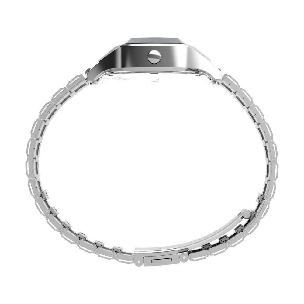 Timex Mens Q Timex Stainless Steel Digital Dial Watch TW2Y06100