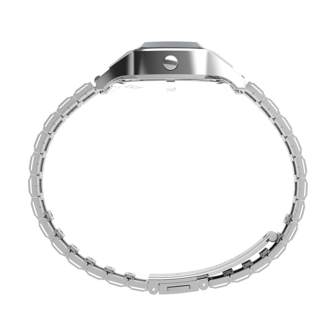 Timex Mens Q Timex Stainless Steel Digital Dial Watch TW2Y06100
