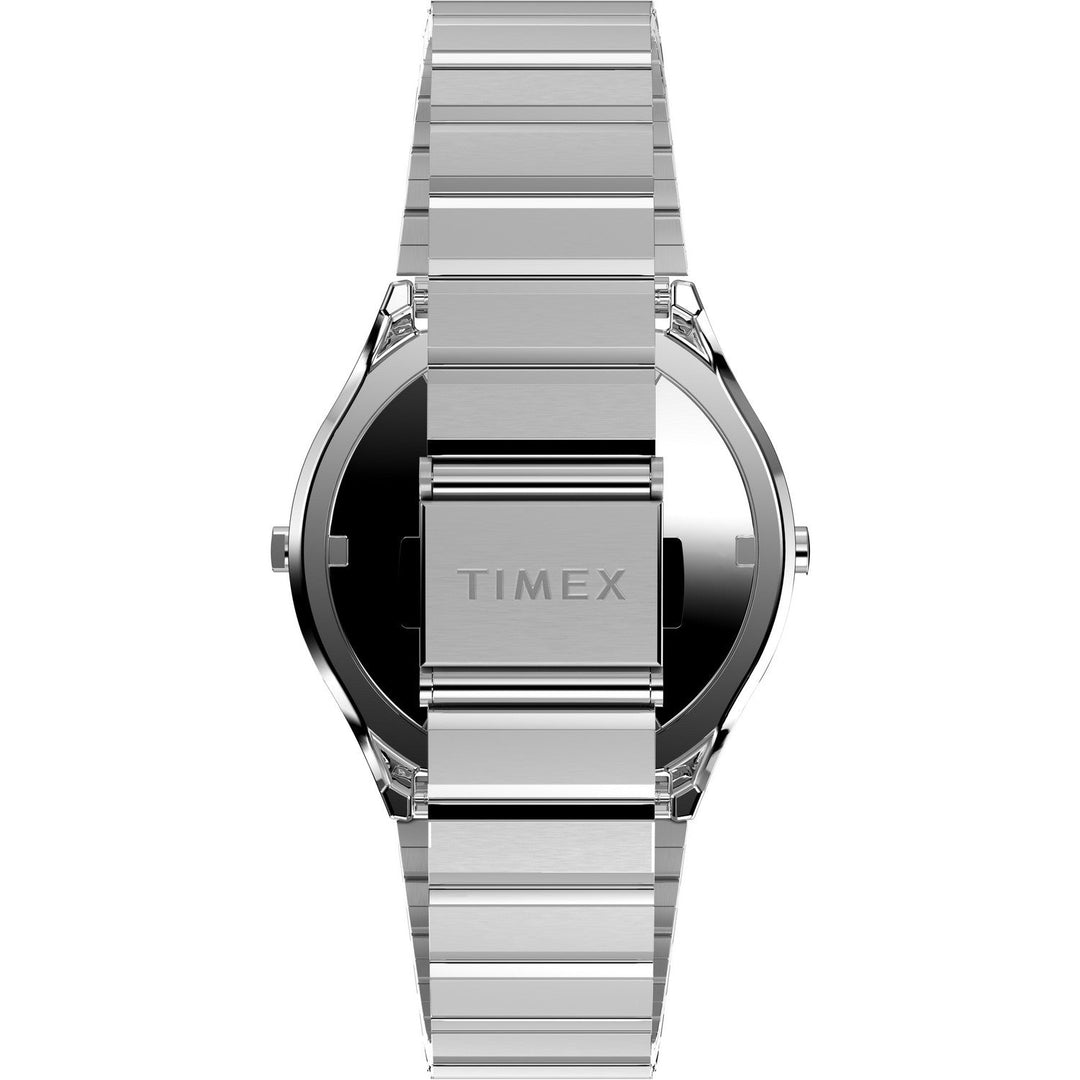 Timex Mens Q Timex Stainless Steel Digital Dial Watch TW2Y06100