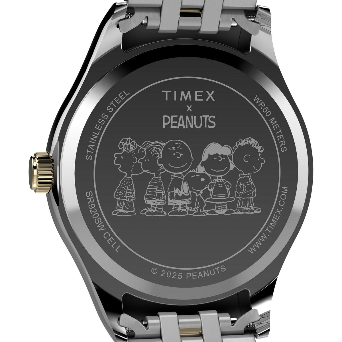 Timex Womens Peanuts Stainless Steel White Dial Watch TW2Y11100