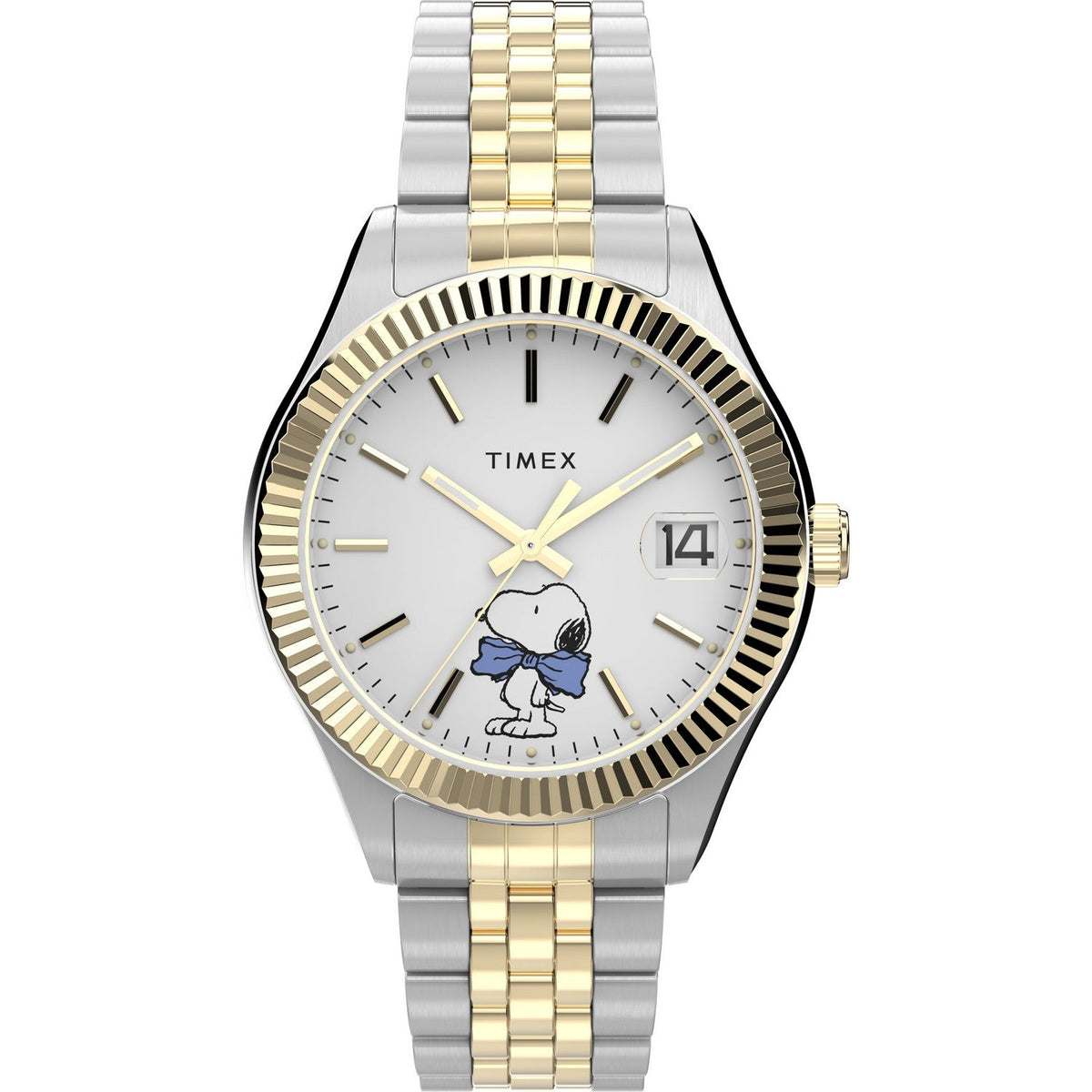 Timex Womens Peanuts Stainless Steel White Dial Watch TW2Y11100