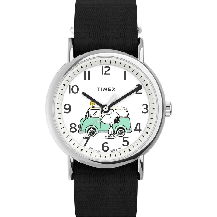 Timex Peanuts Brass White Dial Watch TW2Y11800