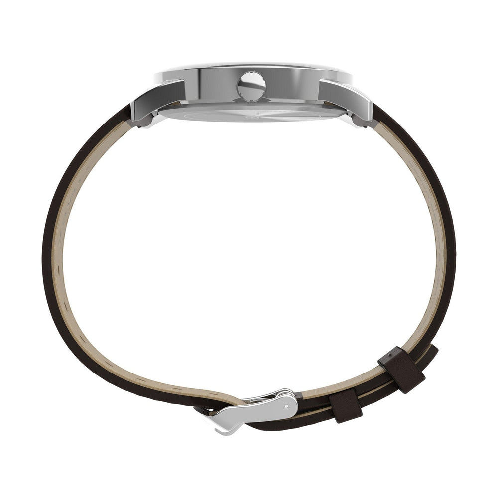 Timex Market Mens Easy Reader Brass White Dial Watch TW2Y12600