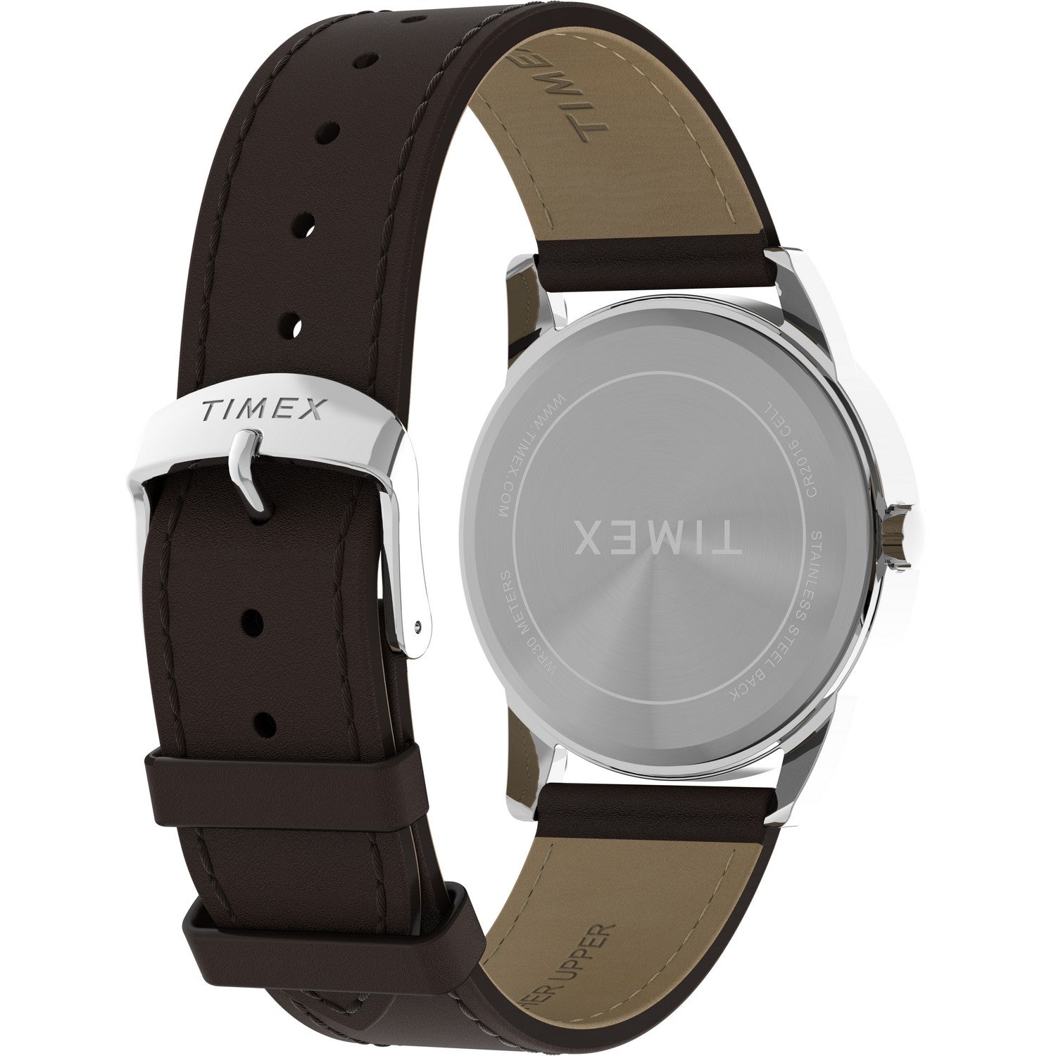 Timex Market Mens Easy Reader Brass White Dial Watch TW2Y12600