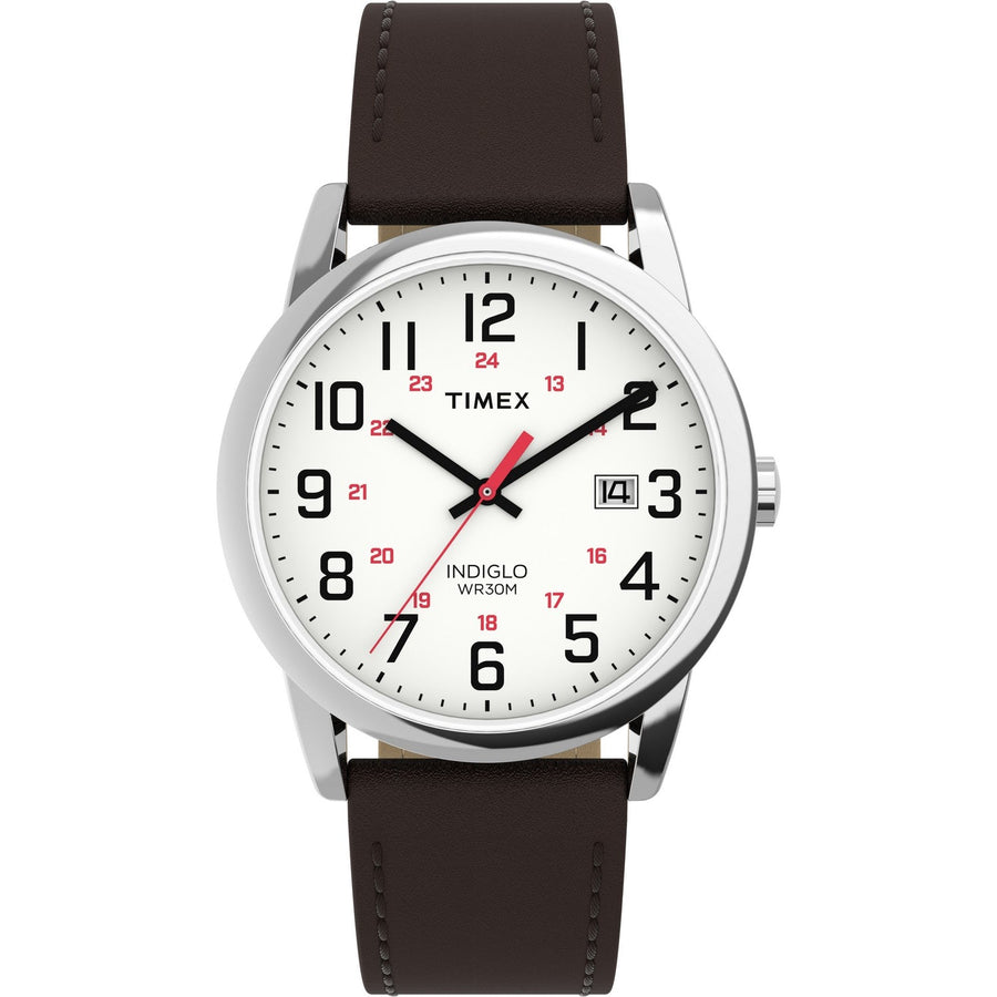 Timex Market Mens Easy Reader Brass White Dial Watch TW2Y12600