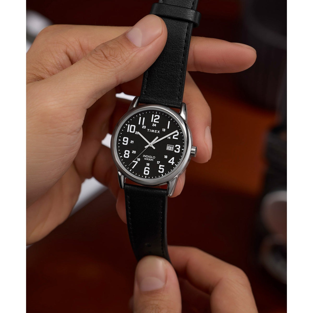 Timex Market Mens Easy Reader Brass Black Dial Watch TW2Y12800