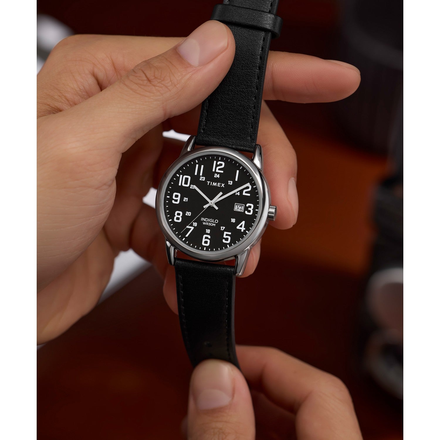 Timex Market Mens Easy Reader Brass Black Dial Watch TW2Y12800