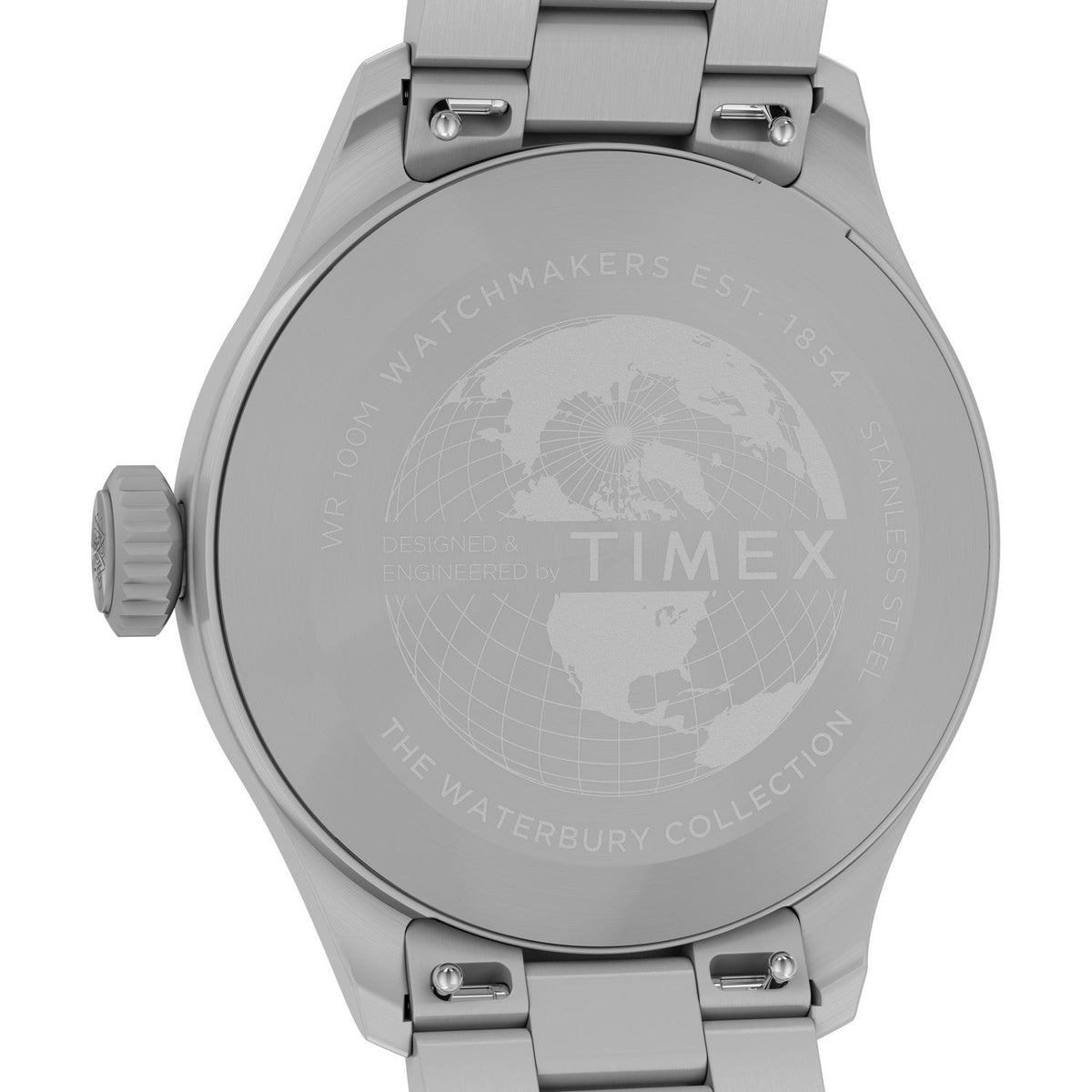 Timex Mens Waterbury Stainless Steel Silver-Tone Dial Watch TW2Y18800