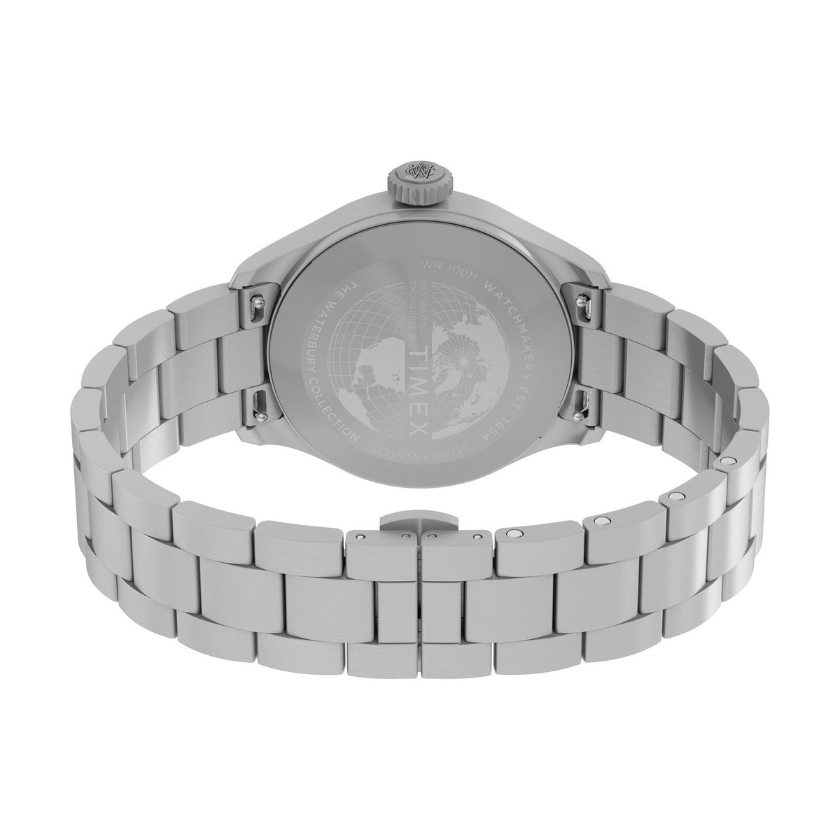 Timex Mens Waterbury Stainless Steel Silver-Tone Dial Watch TW2Y18800