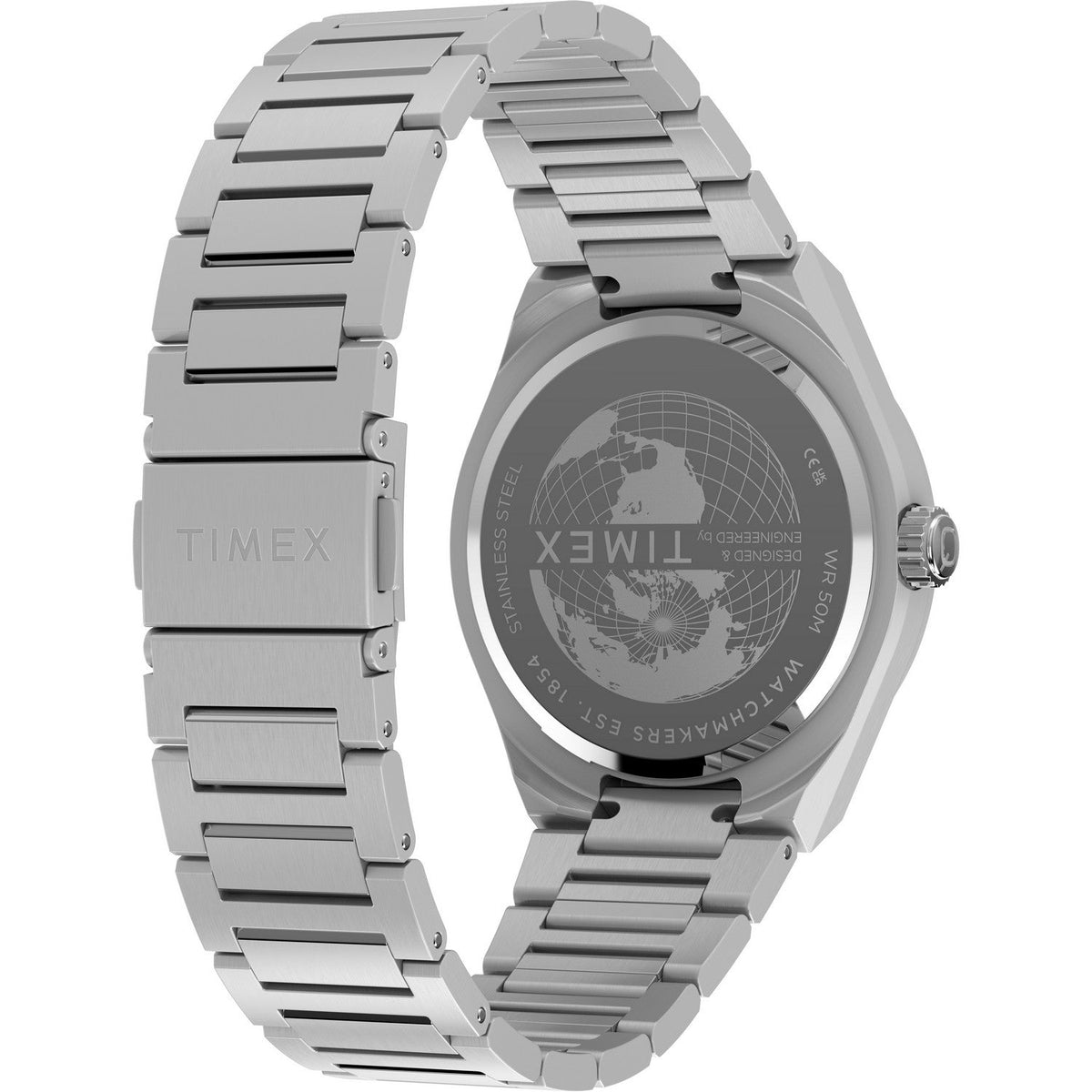 Timex Mens Q Timex Stainless Steel Green Dial Watch TW2Y24800