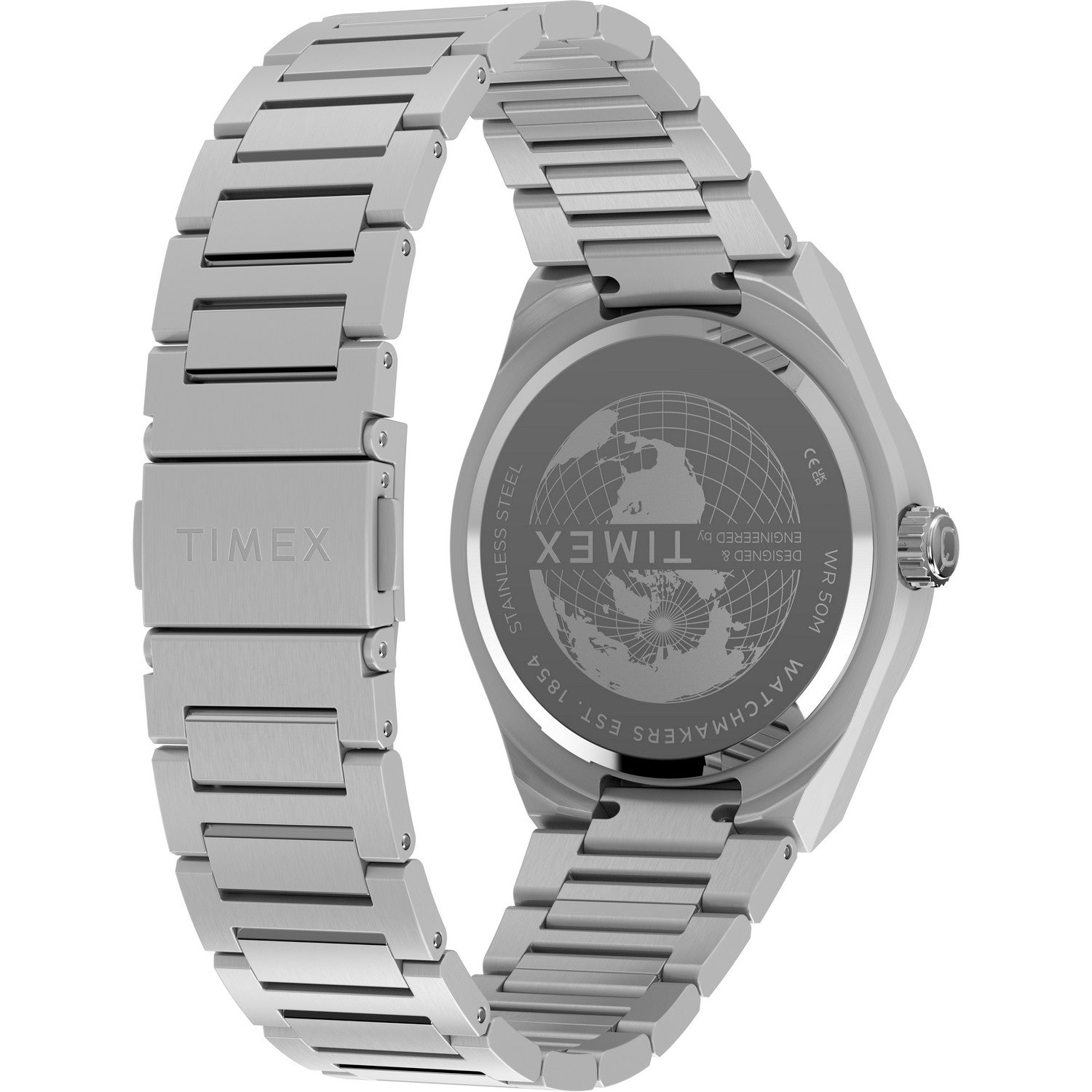 Timex Mens Q Timex Stainless Steel Green Dial Watch TW2Y24800