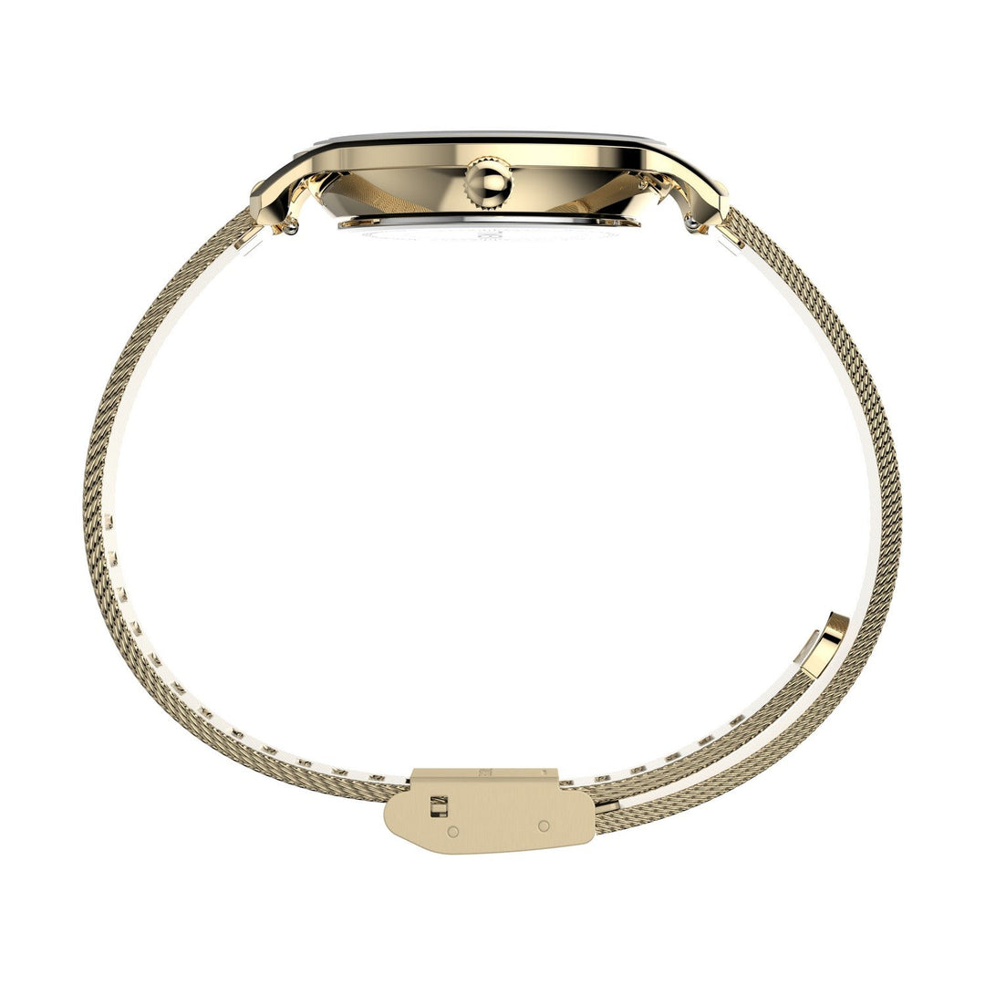 Timex Womens Trend Brass Gold-Tone Dial Watch TW2Y26400