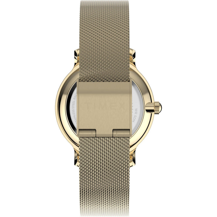 Timex Womens Trend Brass Gold-Tone Dial Watch TW2Y26400