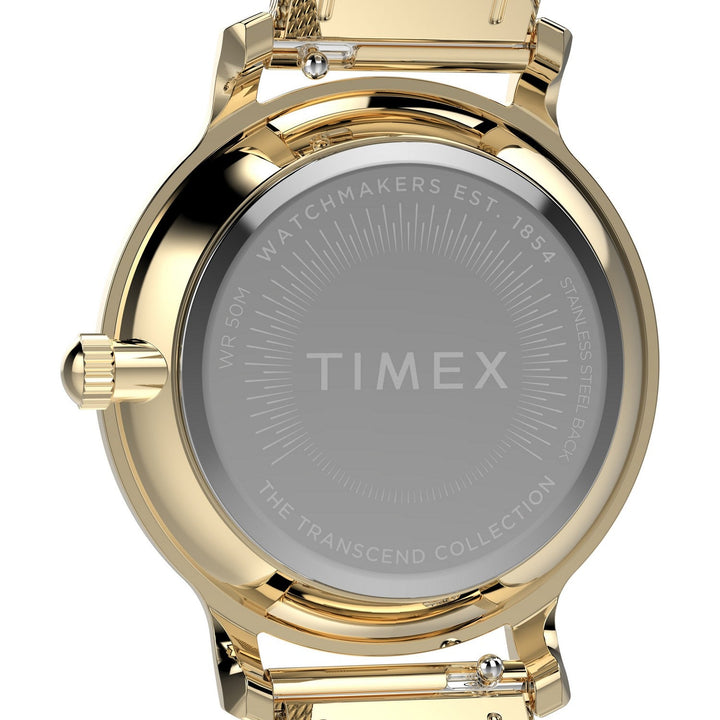 Timex Womens Trend Brass Gold-Tone Dial Watch TW2Y26400