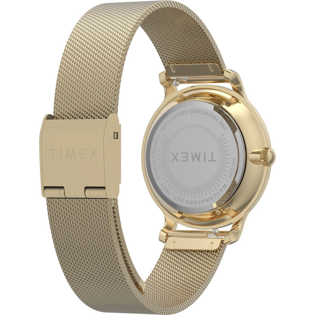 Timex Womens Trend Brass Gold-Tone Dial Watch TW2Y26400