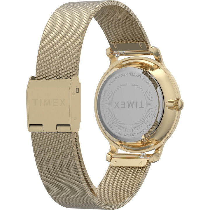 Timex Womens Trend Brass Gold-Tone Dial Watch TW2Y26400