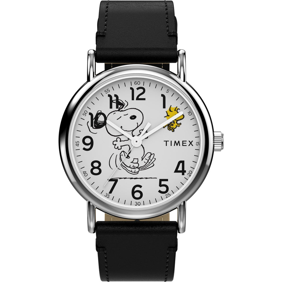 Timex Peanuts Brass White Dial Watch TW2Y31000