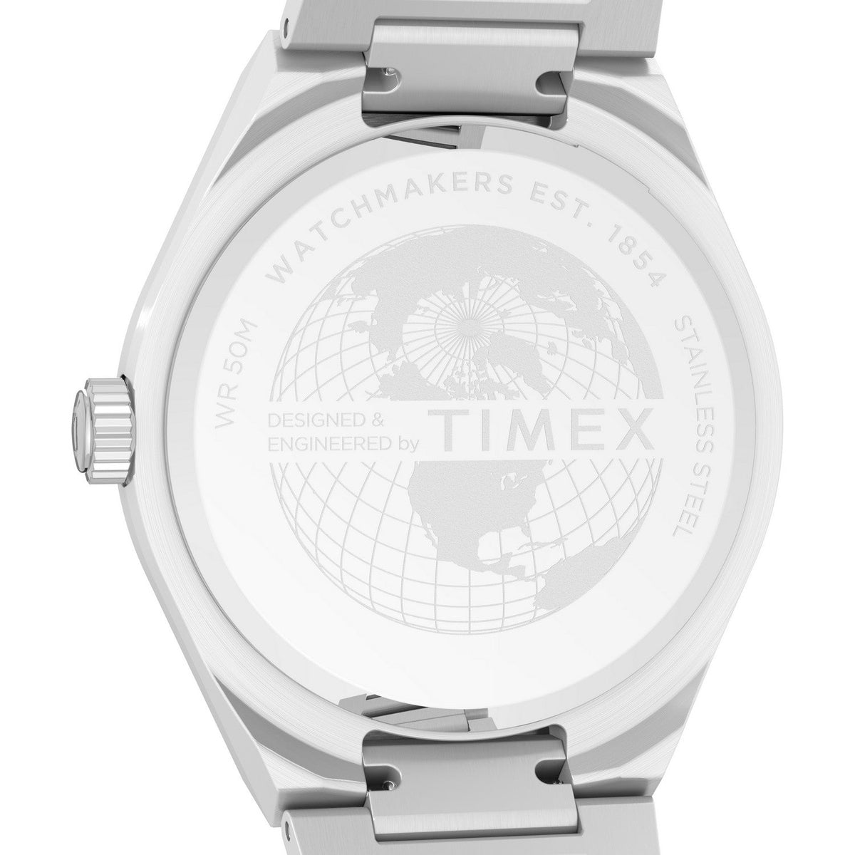 Timex Mens Q Timex Stainless Steel Blue Dial Watch TW2Y35200