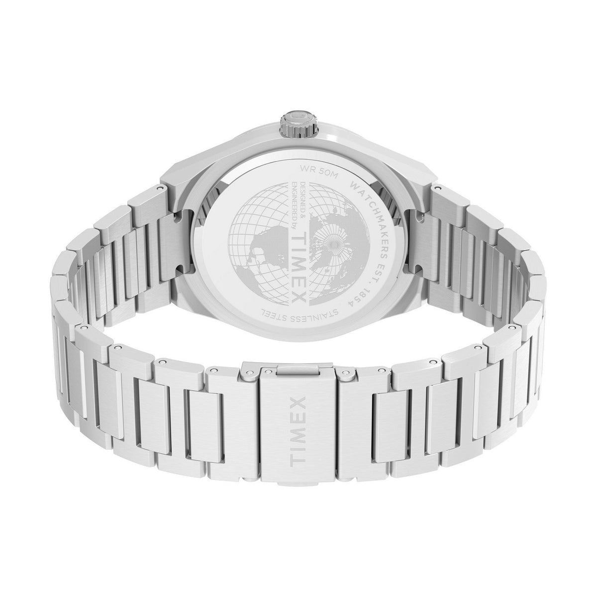 Timex Mens Q Timex Stainless Steel Blue Dial Watch TW2Y35200