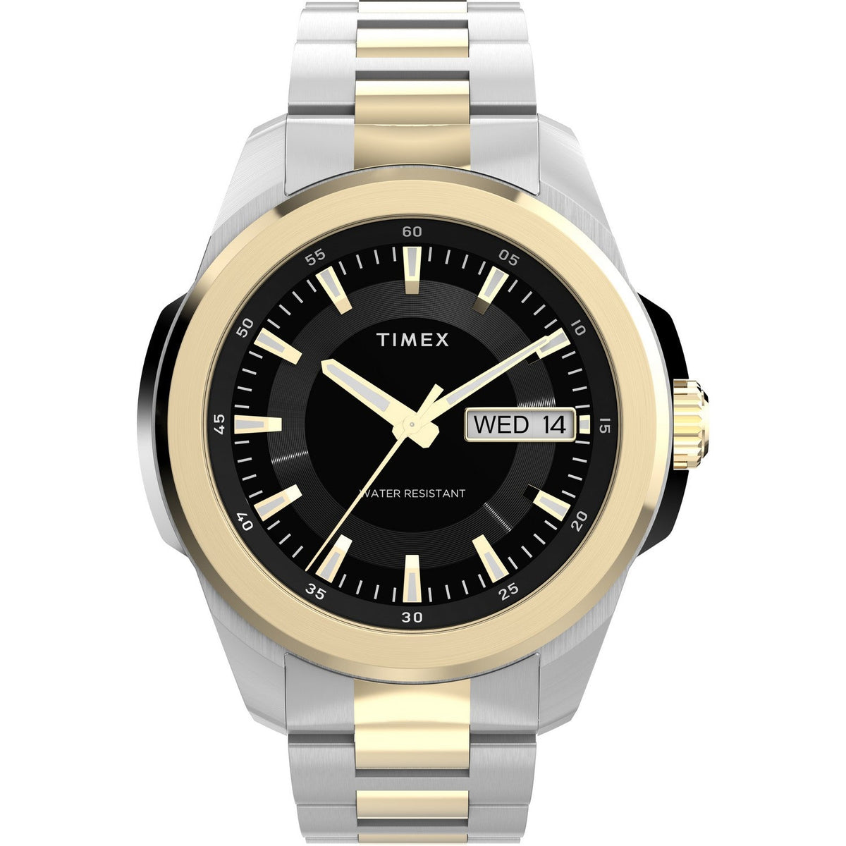 Timex Mens Trend Stainless Steel Black Dial Watch TW2Y35300