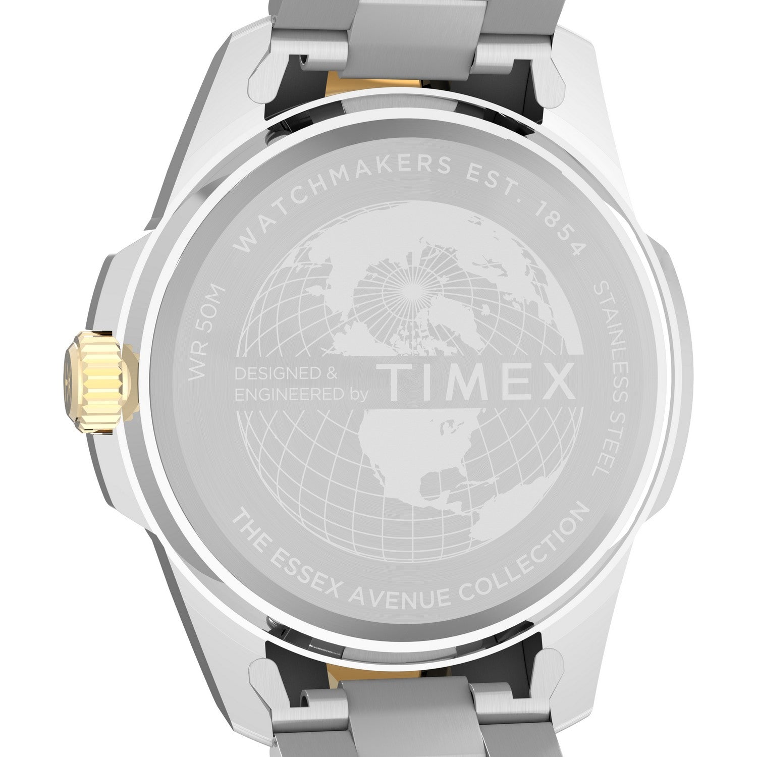 Timex Mens Trend Stainless Steel Black Dial Watch TW2Y35300