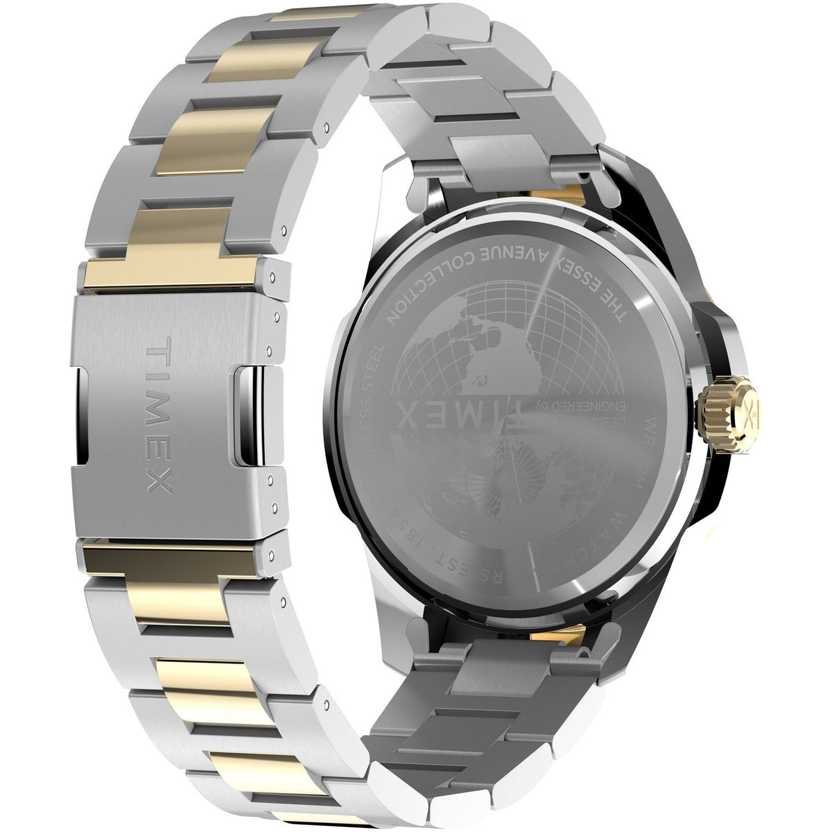 Timex Mens Trend Stainless Steel Black Dial Watch TW2Y35300