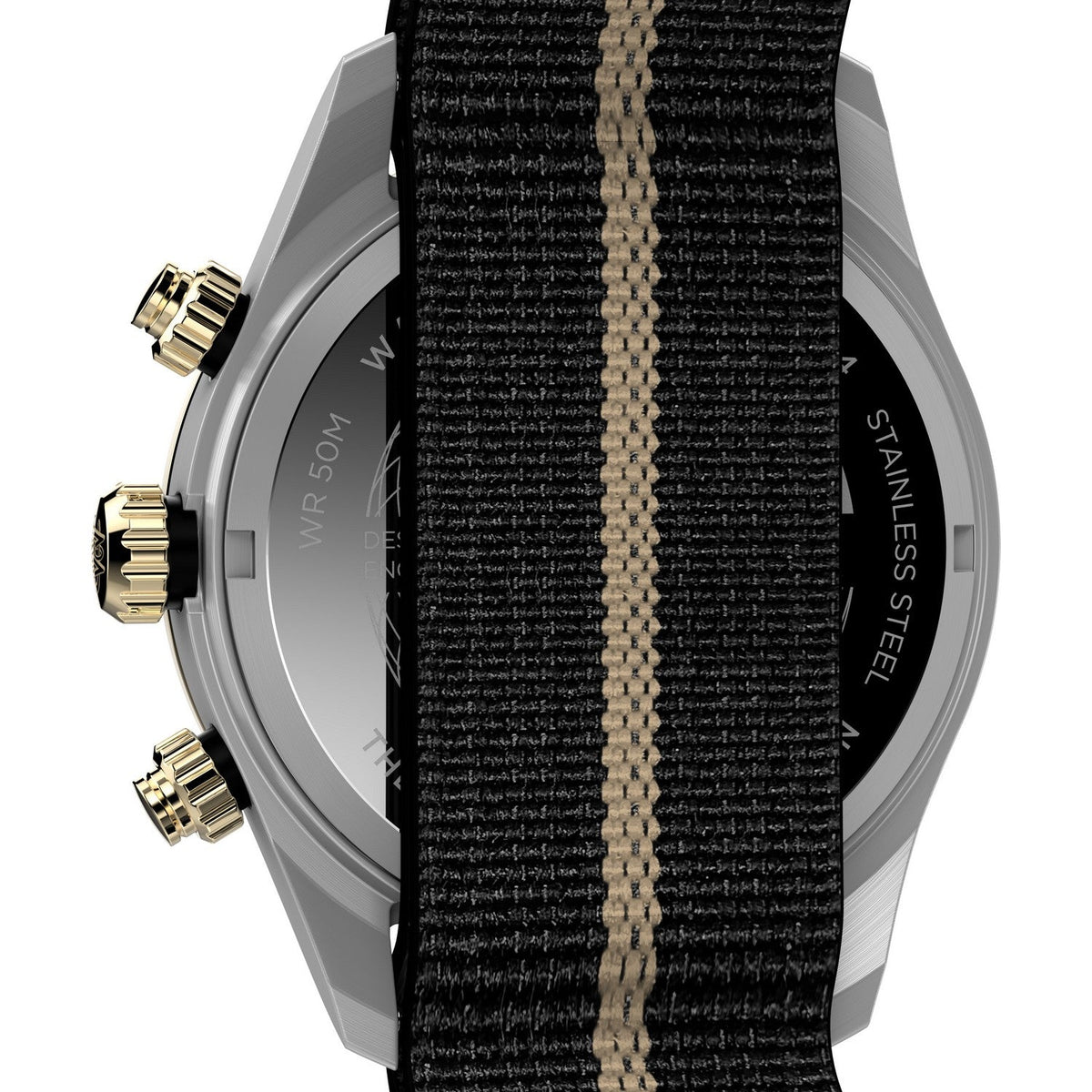 Timex Mens Waterbury Stainless Steel Black Dial Watch TW2Y35400