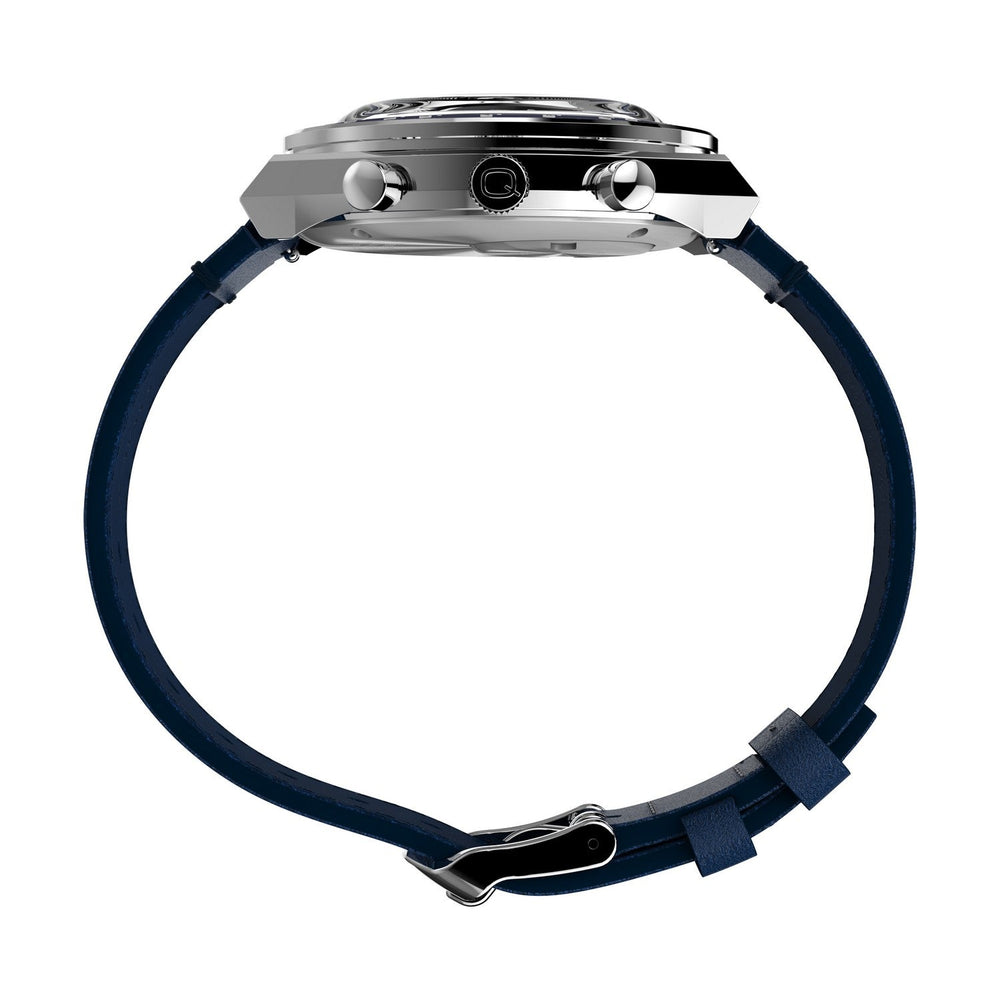 Timex Mens Q Timex Stainless Steel Blue Dial Watch TW2Y36100