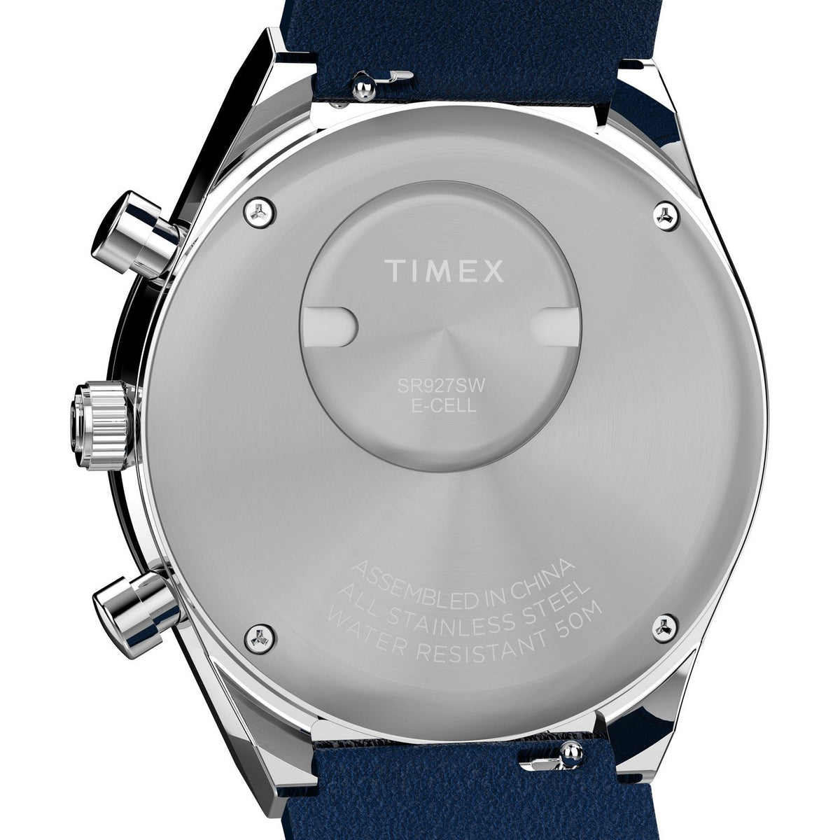 Timex Mens Q Timex Stainless Steel Blue Dial Watch TW2Y36100