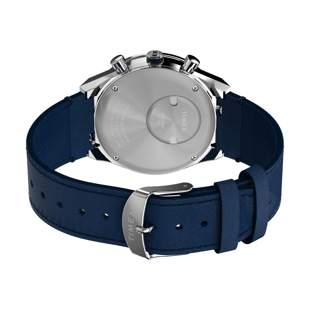 Timex Mens Q Timex Stainless Steel Blue Dial Watch TW2Y36100
