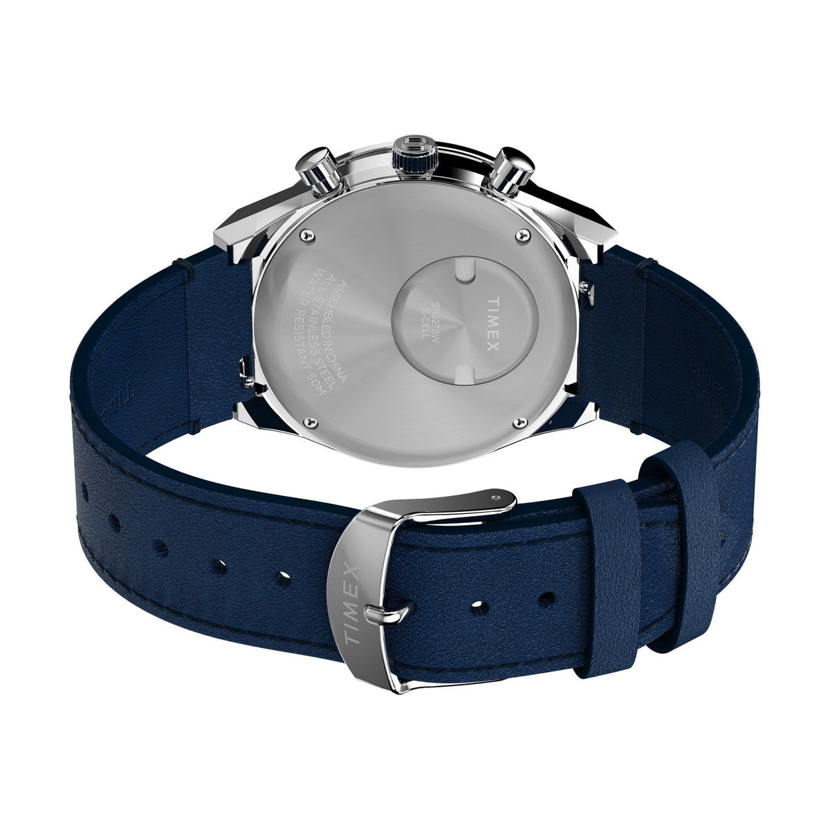 Timex Mens Q Timex Stainless Steel Blue Dial Watch TW2Y36100