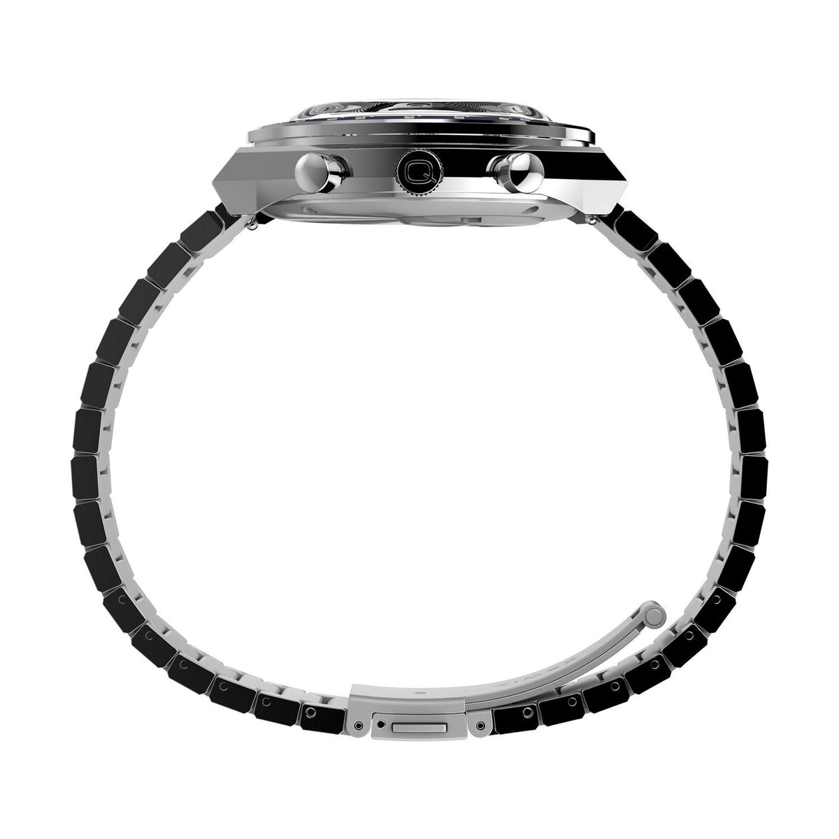 Timex Mens Q Timex Stainless Steel White Dial Watch TW2Y36200