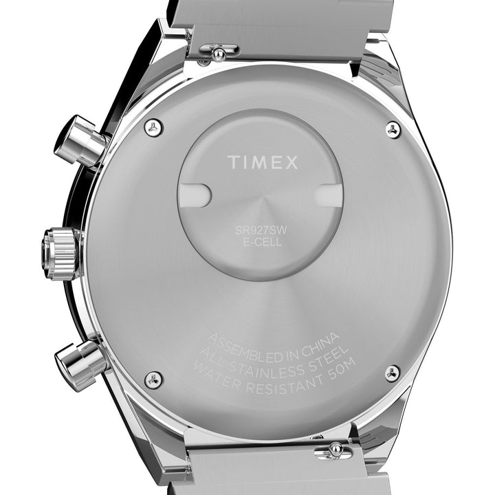 Timex Mens Q Timex Stainless Steel White Dial Watch TW2Y36200