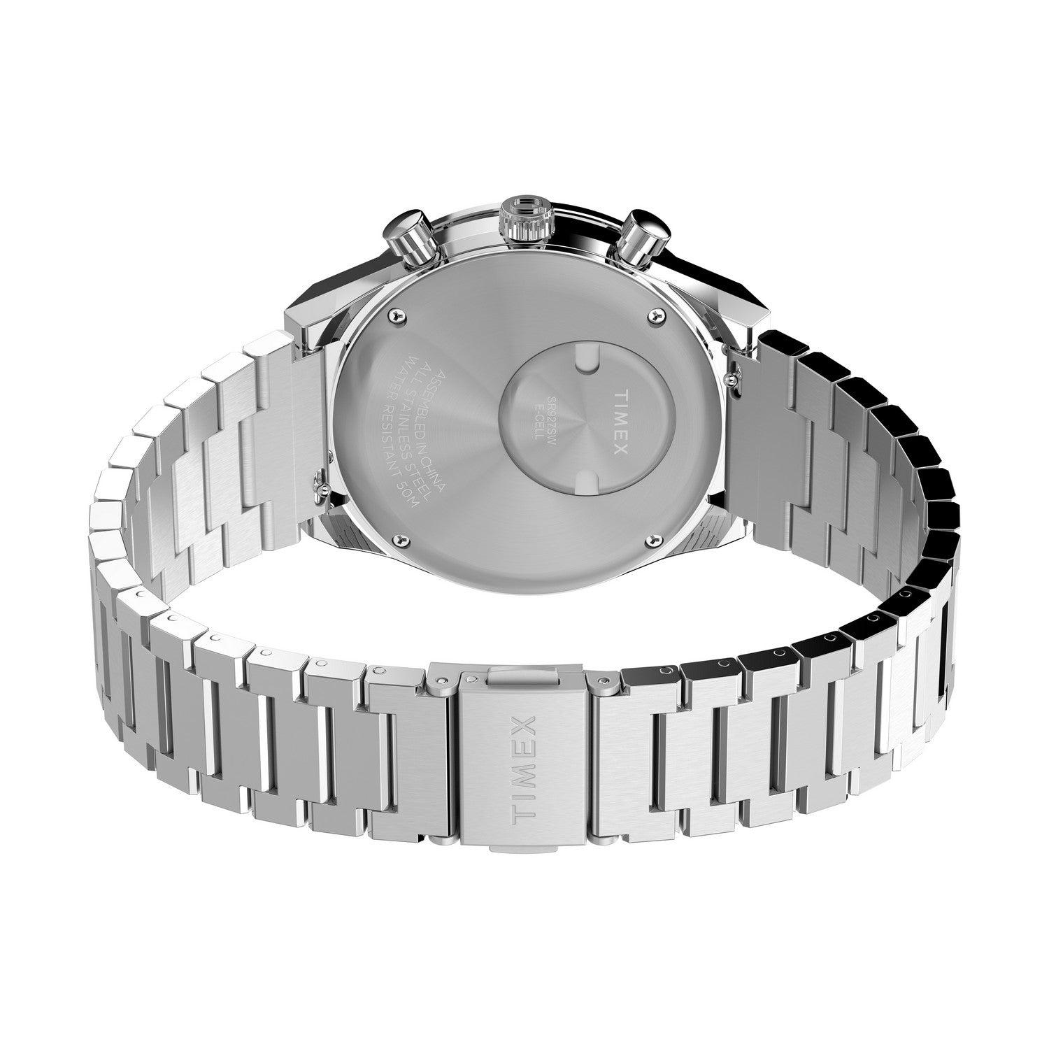 Timex Mens Q Timex Stainless Steel White Dial Watch TW2Y36200